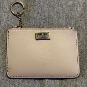 Kate Spade Cream Coin Pouch w Card Slots,  Gold Zipper & Hardware